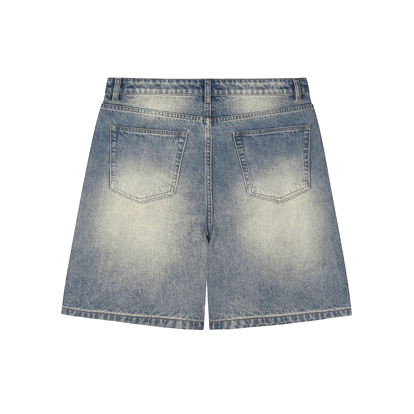 Classic long denim shorts streetwear detail