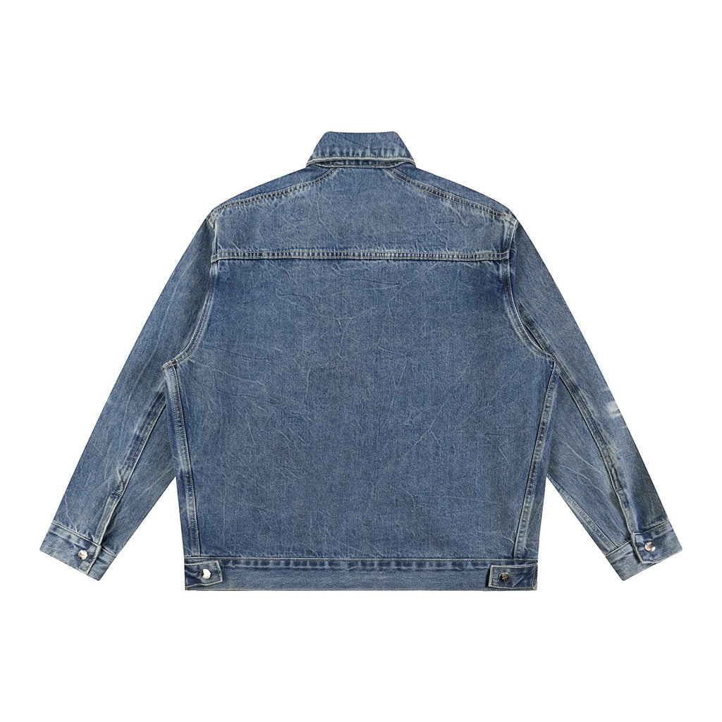 Shop the Vintage Wash Zip-Up Denim Jacket from Vault Wear. A versatile unisex streetwear layer with a rugged washed finish and full zip closure.