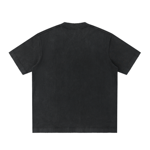 Heavyweight Vintage Washed Frayed T-Shirt | VaultWear