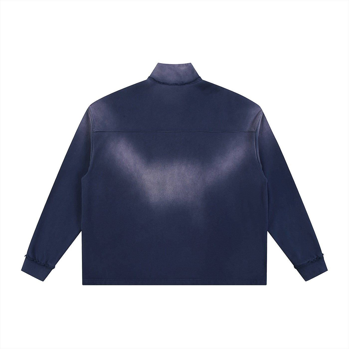 VaultWear sun-faded raw edge quarter-zip sweatshirt front view
Vintage washed quarter-zip sweatshirt back view
Raw edge quarter-zip sweatshirt detail
Oversized heavyweight streetwear sweatshirt
Sun-faded unisex quarter-zip pullover
